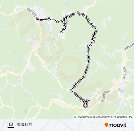 小奴可線（粟田） Bus Line Map