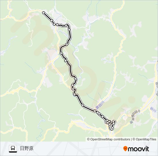 小奴可線（日野原） Bus Line Map