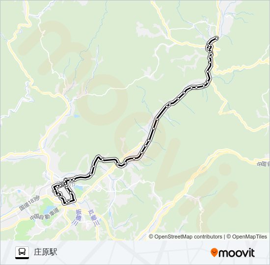 三城線（西城～庄原） Bus Line Map