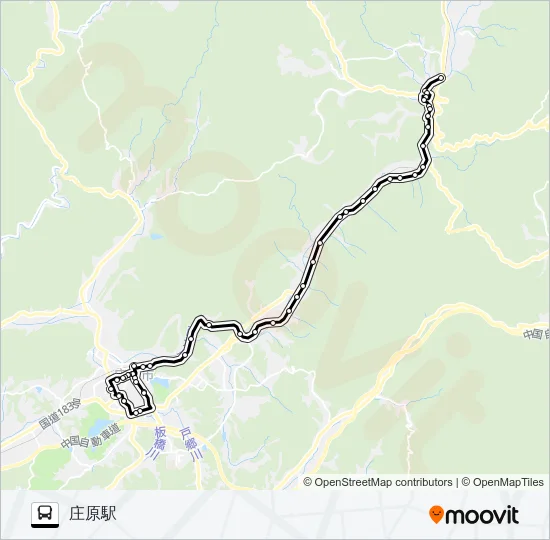 三城線（西城～庄原） Bus Line Map