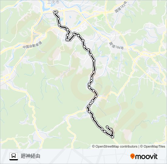 敷名廻神線/上田小線 Bus Line Map