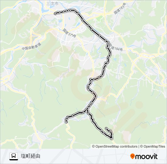 敷名廻神線/上田小線 Bus Line Map