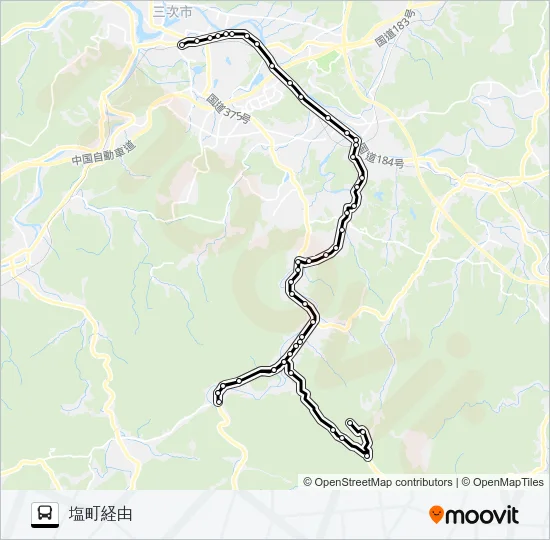 敷名廻神線/上田小線 Bus Line Map