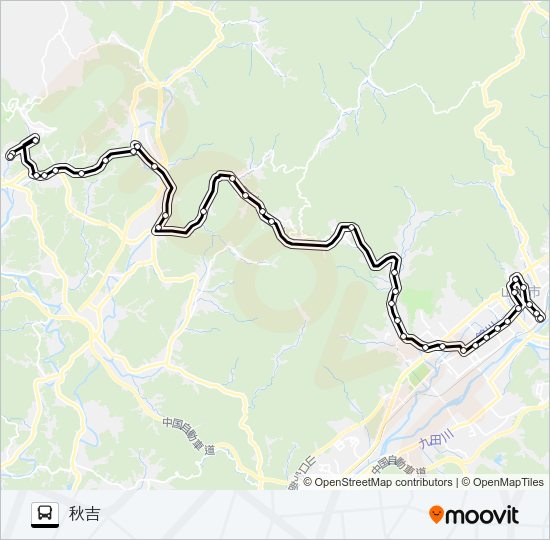 秋吉線 Bus Line Map