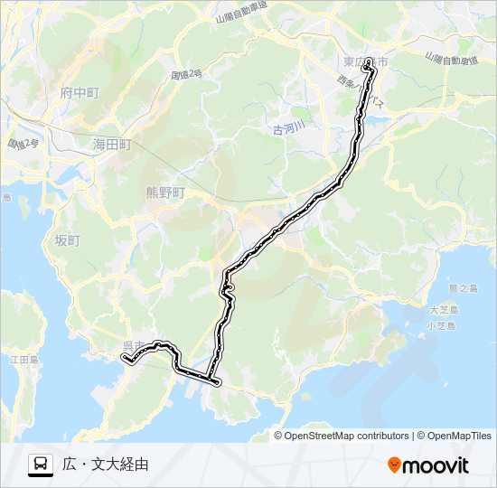西条線 Bus Line Map