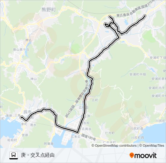 西条線 Bus Line Map