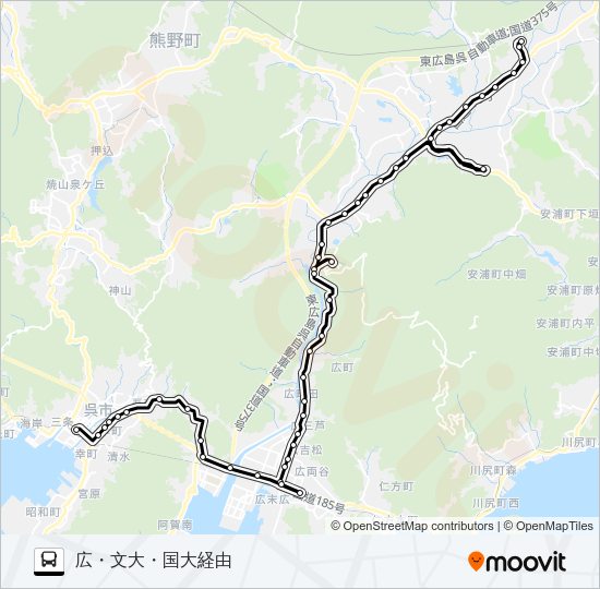 西条線 Bus Line Map