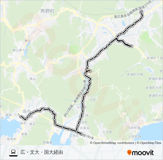 西条線 Bus Line Map