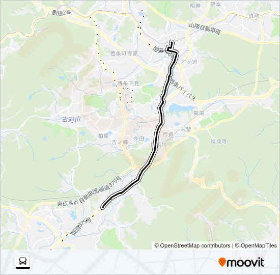 西条線 Bus Line Map