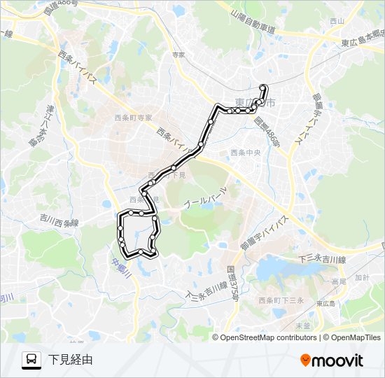 西条線 Bus Line Map