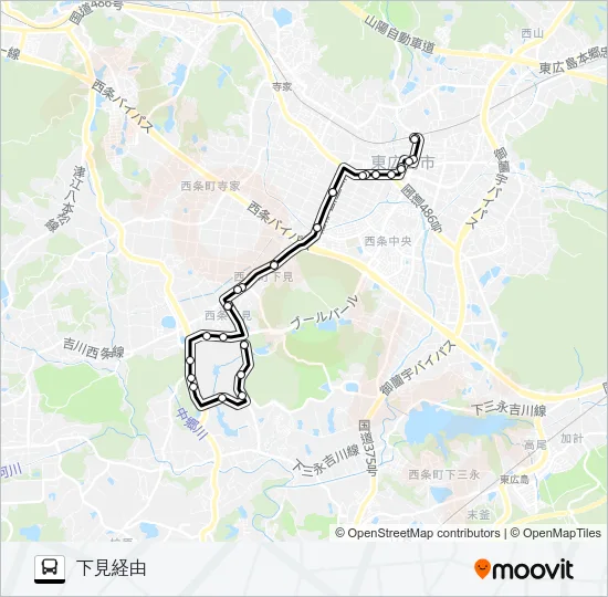 西条線 Bus Line Map