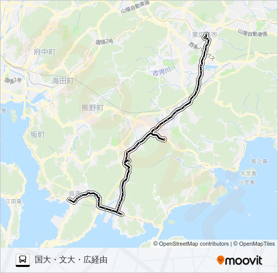 西条線 Bus Line Map
