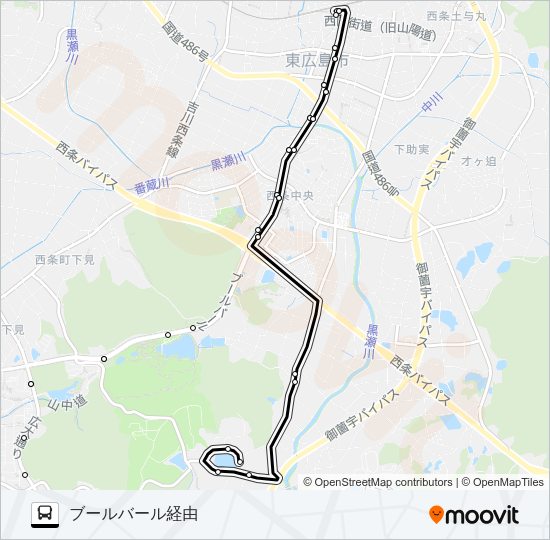 西条線 Bus Line Map