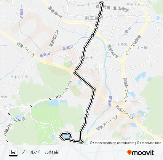 西条線 Bus Line Map