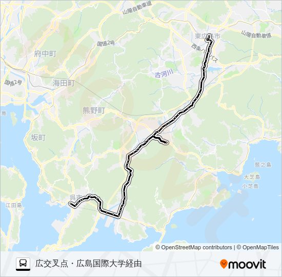 西条線 Bus Line Map