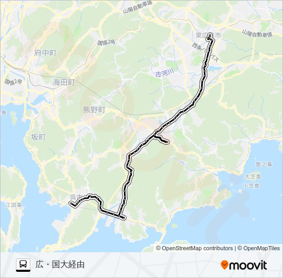 西条線 Bus Line Map