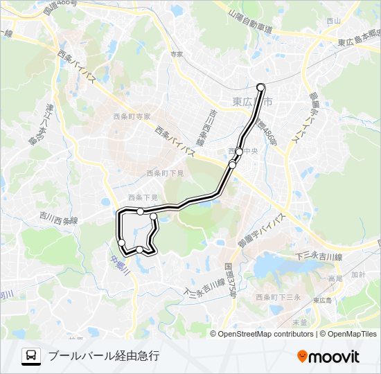 西条線 Bus Line Map