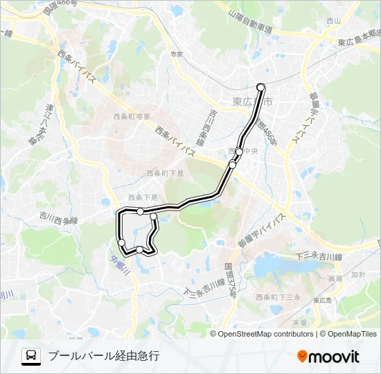 西条線 Bus Line Map