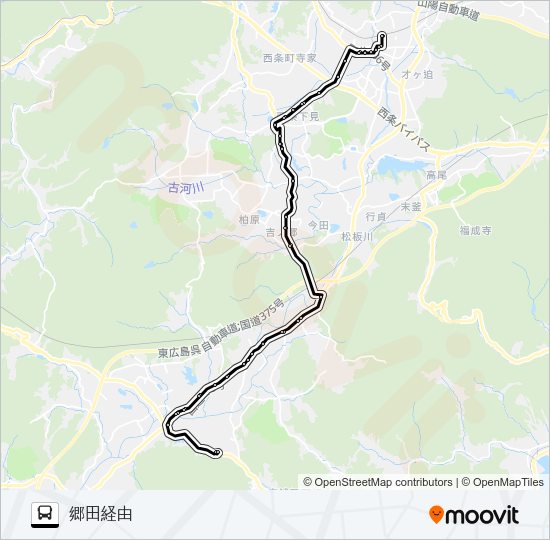 西条線 Bus Line Map