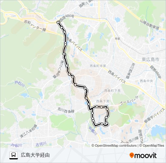 西条線 Bus Line Map