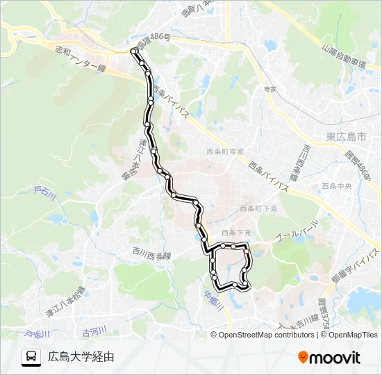 西条線 Bus Line Map