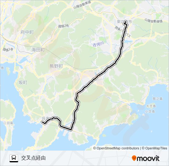 西条線 Bus Line Map
