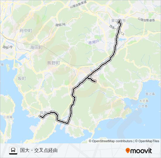 西条線 Bus Line Map