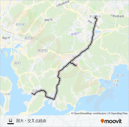 西条線 Bus Line Map