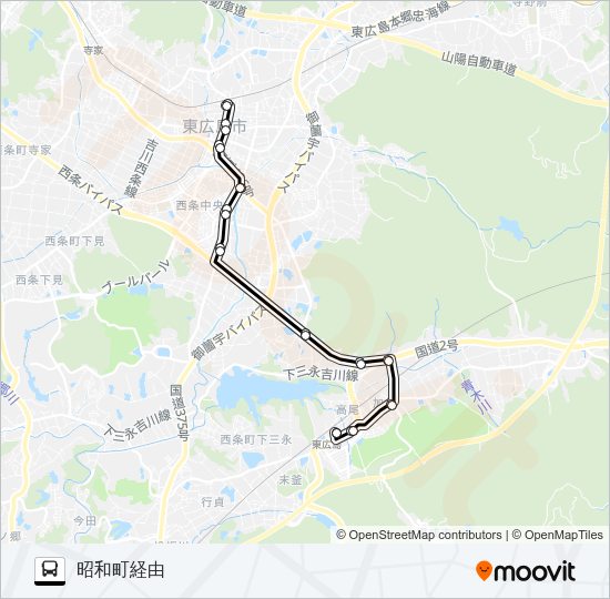 西条線 Bus Line Map