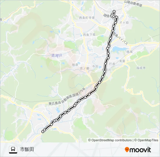 西条線 Bus Line Map