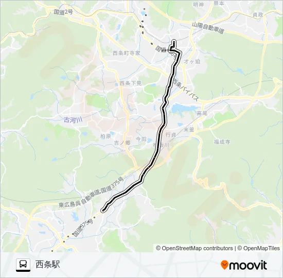 西条線 Bus Line Map