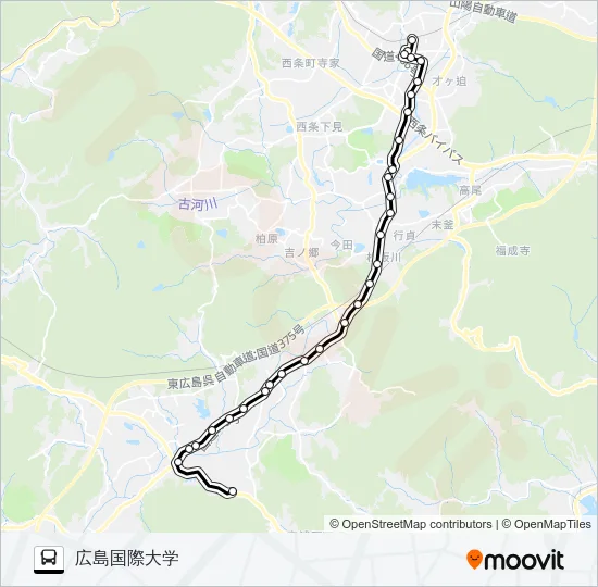 西条線 Bus Line Map