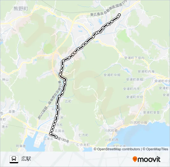 西条線 Bus Line Map
