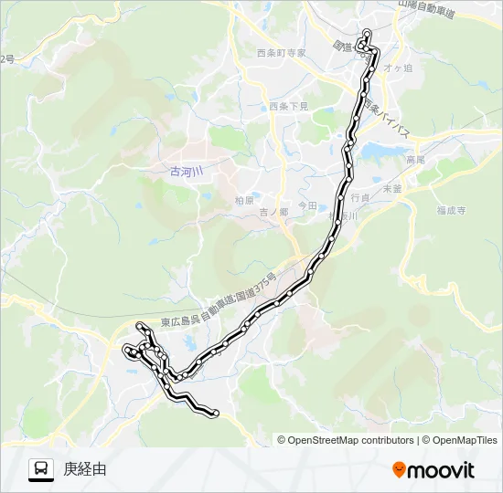 西条線 Bus Line Map