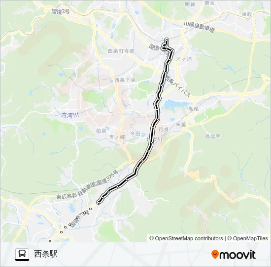 西条線 Bus Line Map