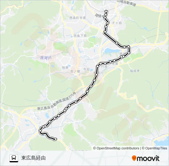 西条線 Bus Line Map