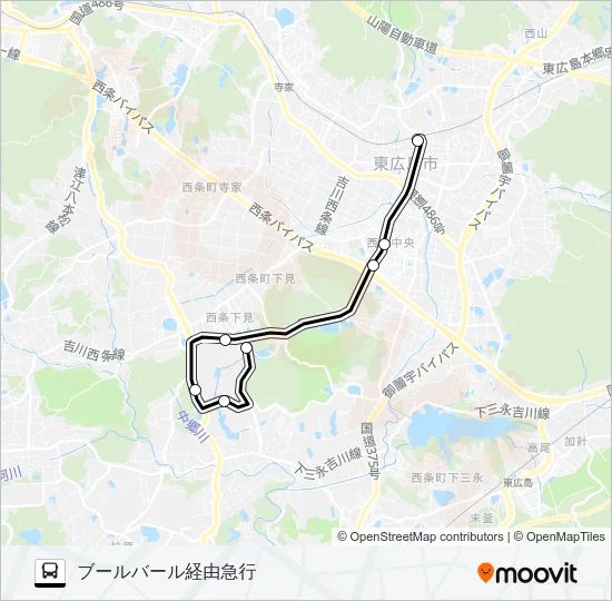 西条線 バスの路線図