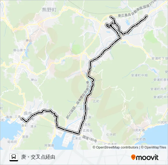 西条線 Bus Line Map