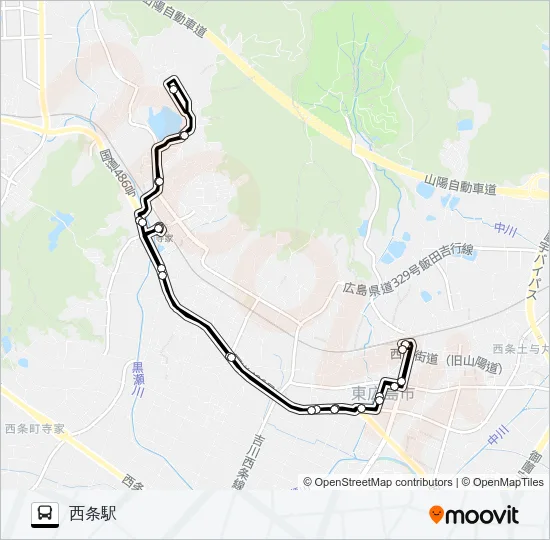 西条線 Bus Line Map