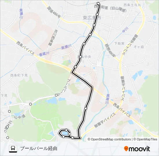 西条線 バスの路線図