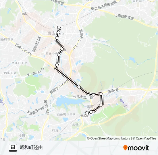 西条線 Bus Line Map
