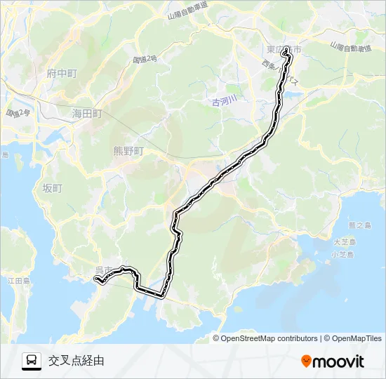 西条線 バスの路線図