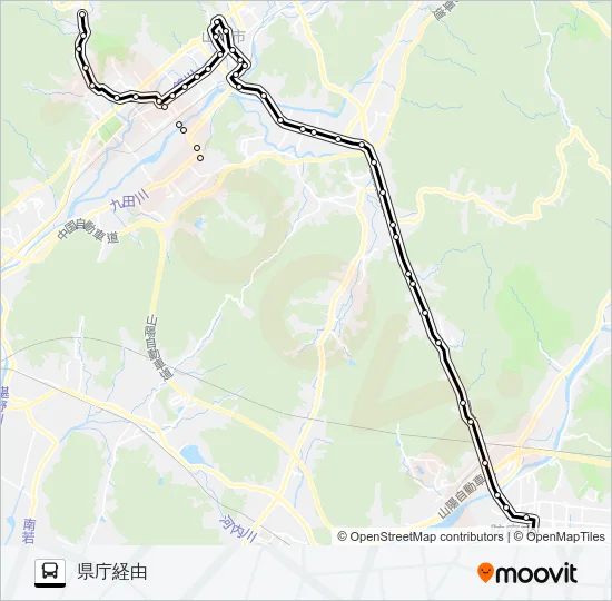 防長線 バスの路線図