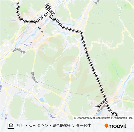 防長線 バスの路線図