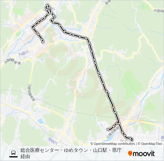 防長線 バスの路線図
