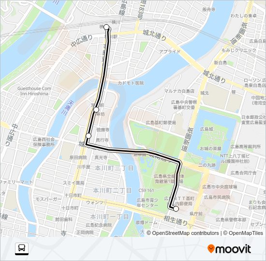 雲芸南線 Bus Line Map