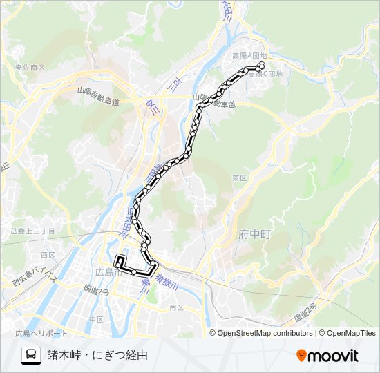 雲芸南線 Bus Line Map