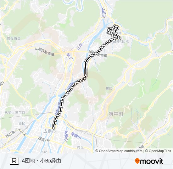 雲芸南線 Bus Line Map