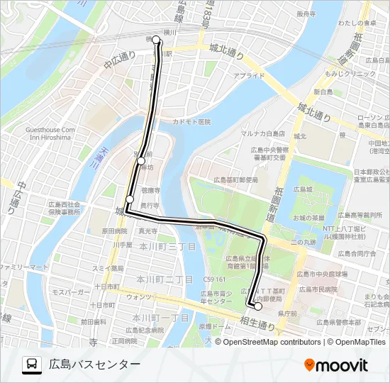 雲芸南線 Bus Line Map