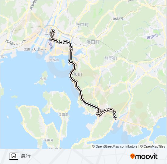 高速：クレアライン Bus Line Map